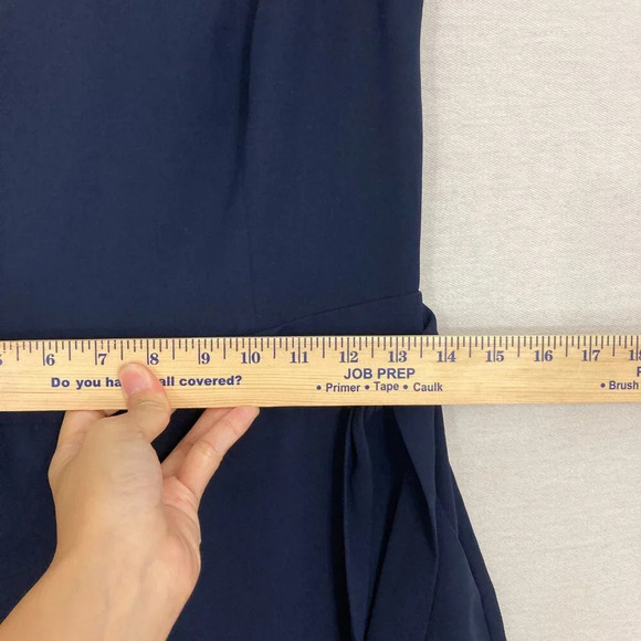 Parker Navy Flutter Sleeve V Neck Belted Rompers size 2 - Picture 5 of 9